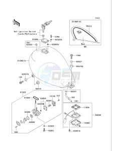 VN 750 A [VULCAN 750] (A6F) A6F drawing FUEL TANK