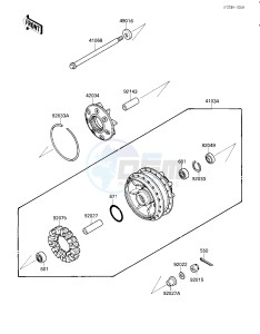 VN 1500 B [VULCAN 88 SE] (B1-B3) [VULCAN 88 SE] drawing REAR WHEEL_CHAIN