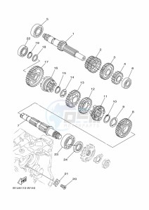 XT250 XT250P (B1UK) drawing TRANSMISSION