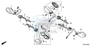 CB500XAF CB500X UK - (E) drawing WINKER