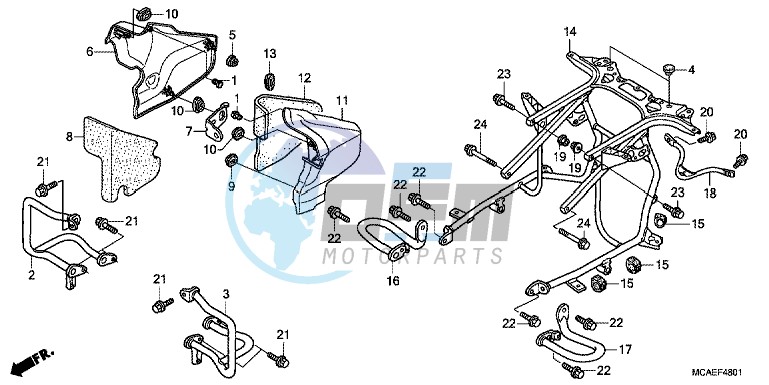 ENGINE GUARD (GL1800C/D/E/F/G)