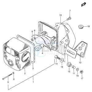 GN125 (E1) drawing REAR COMBINATION LAMP (E2,E4,E21,E34)