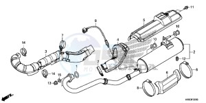 TRX500FM6G TRX680 Europe Direct - (ED) drawing EXHAUST MUFFLER