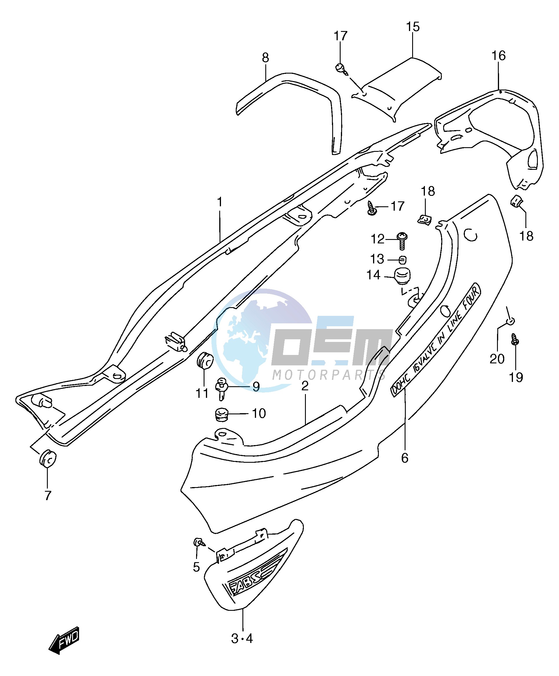 FRAME COVER (GSF1200SAW)