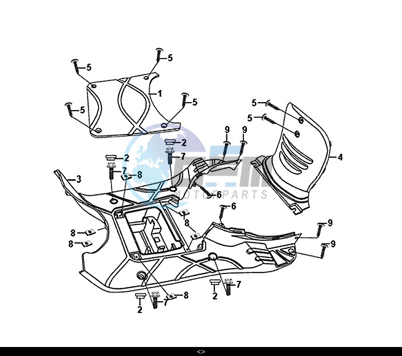 FLOOR PANEL CENTER COVER