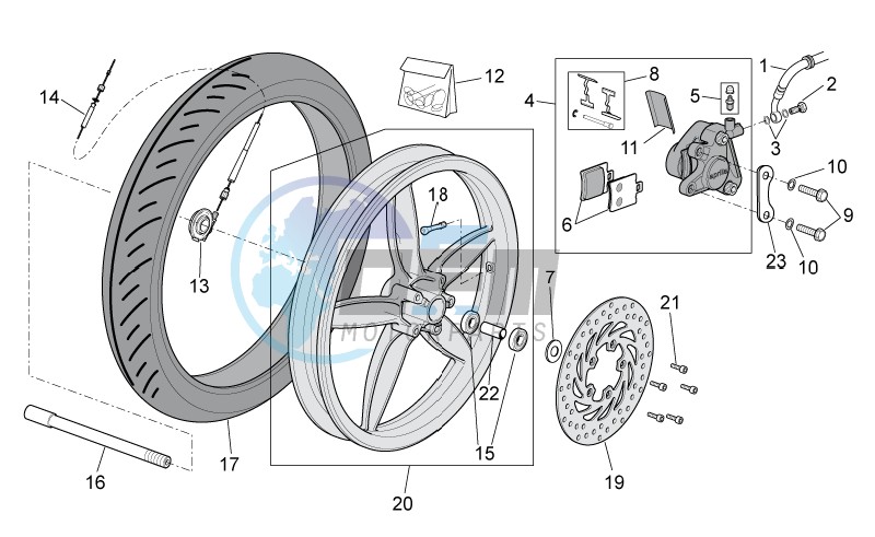 Front wheel - disc brake