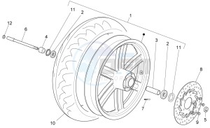 Sport City Street 300 4t 4v e3 drawing Front wheel