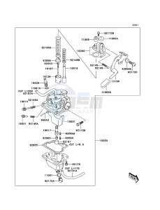 KFX50 KSF50A6F EU drawing Carburetor