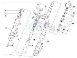 Nexus 250 e3 (UK) UK drawing Fork steering tube - Steering bearing unit