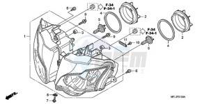 CBR1000RR9 France - (F / MME) drawing HEADLIGHT