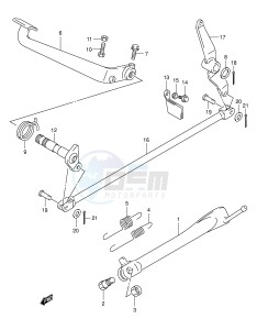 VL250 (E2) drawing STAND - REAR BRAKE