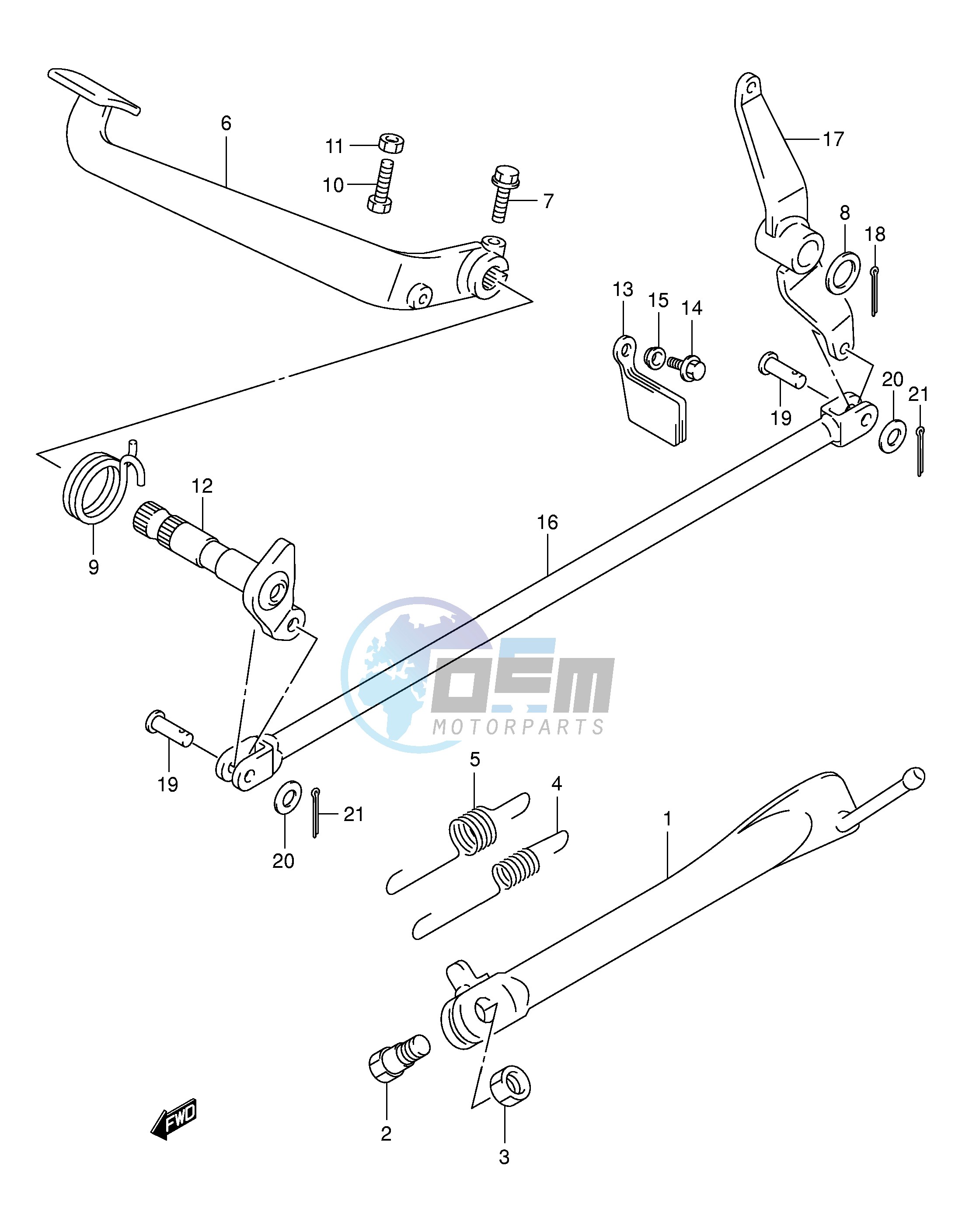 STAND - REAR BRAKE