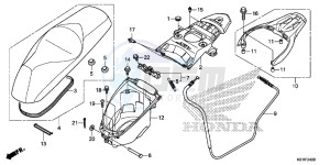 SH125ADE SH125AD UK - (E) drawing SEAT/LUGGAGE BOX