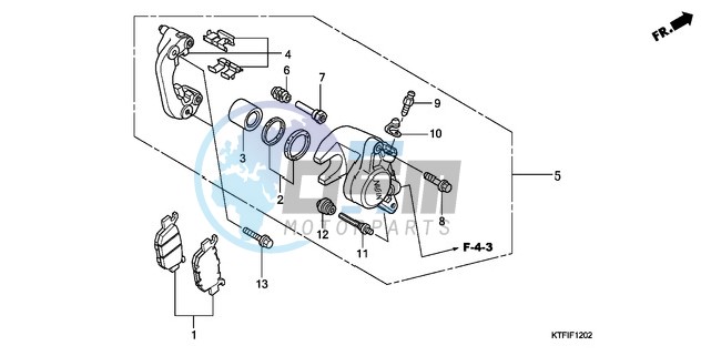 REAR BRAKE CALIPER (SH1259/1509)