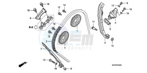 CB1000RAA Europe Direct - (ED / ABS) drawing CAM CHAIN/TENSIONER