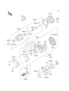 KLX 650 D [KLX650R] (D1) [KLX650R] drawing OIL PUMP