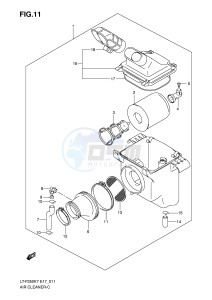 LT-F250 (E17) drawing AIR CLEANER