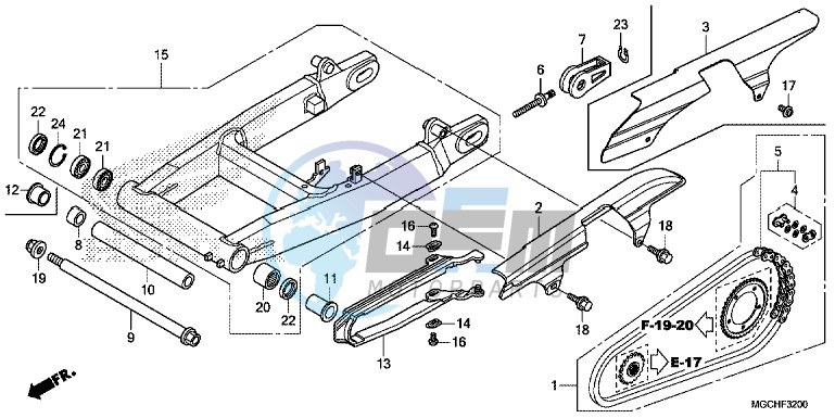 SWINGARM (CB1100CA/ CAD/ TA/ TAD)