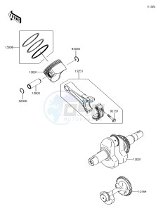 MULE SX 4x4 KAF400HJF EU drawing Crankshaft/Piston(s)