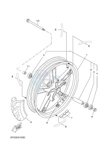 MT125A MT-125 ABS MT-125 ABS (BR35 BR35 BR35 BR35) drawing FRONT WHEEL