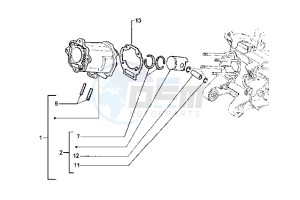 Hexagon 125 LX drawing Cylinder-piston-wrist pin assy