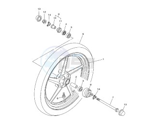 YBR 125 drawing FRONT WHEEL