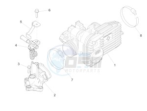 GTS 300 ie ABS (NAFTA) drawing Throttle body - Injector - Union pipe