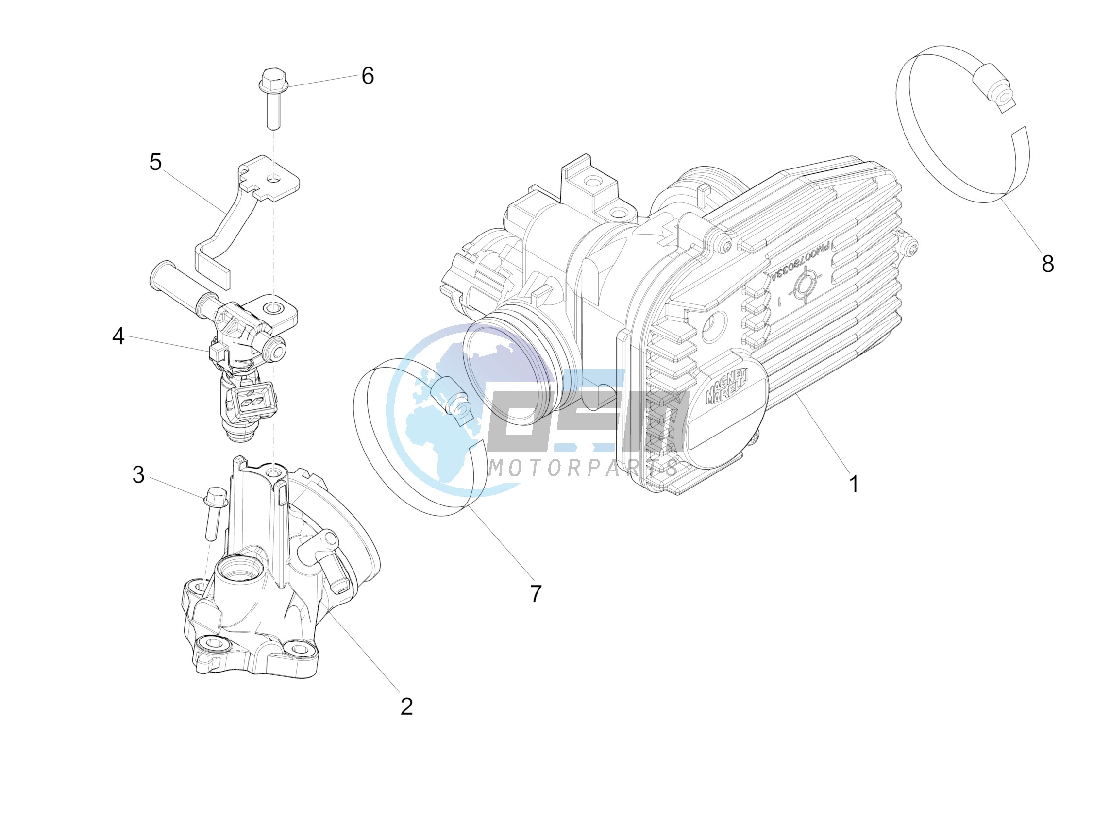 Throttle body - Injector - Union pipe