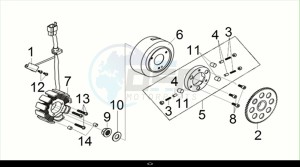 CRUISYM 125 (LV12W3-EU) (M2) drawing FLYWHEEL - STATOR