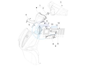 Liberty 50 iGet 4T 3V-2015-2017 (EMEA) drawing Front headlamps - Turn signal lamps