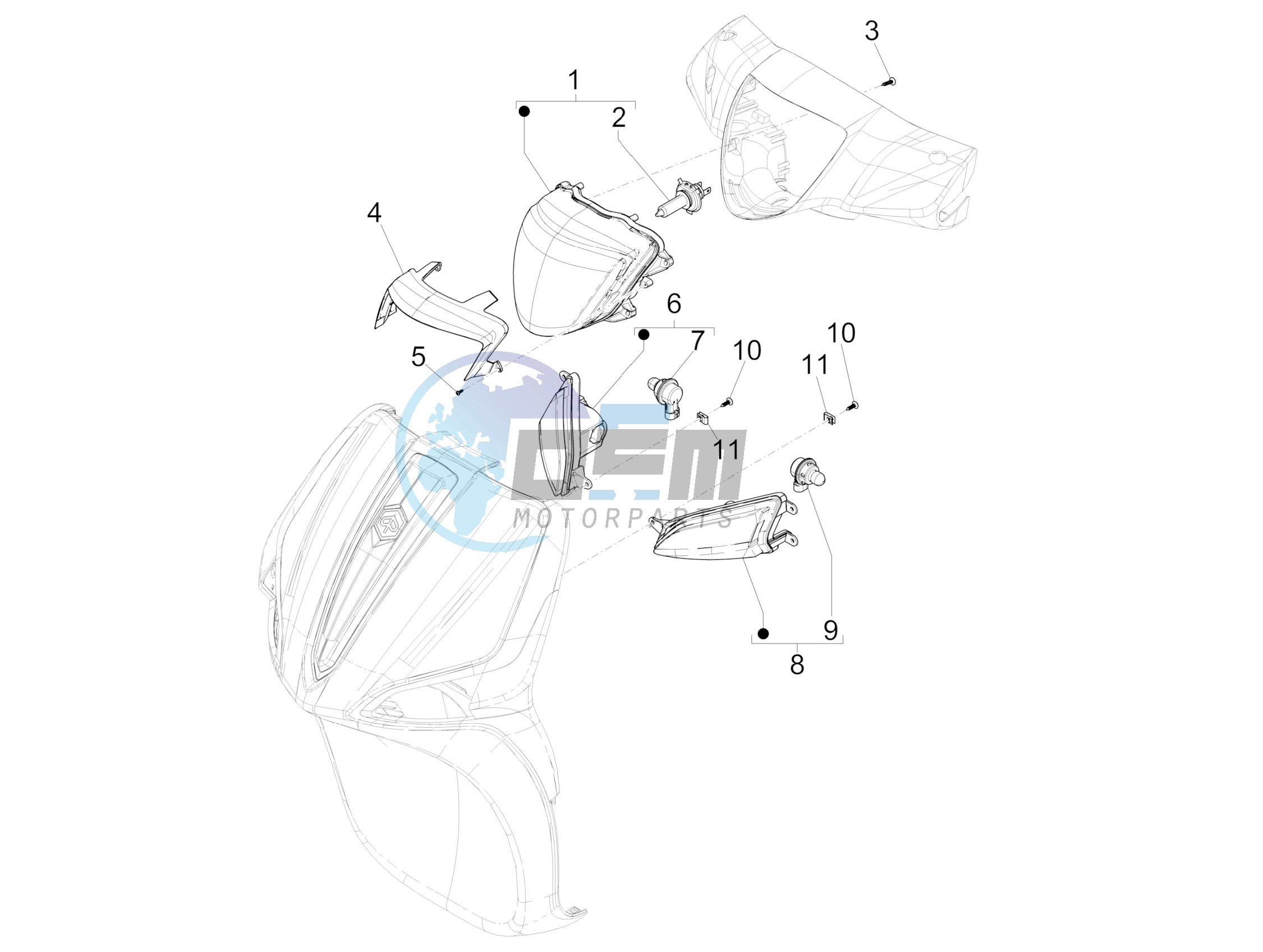 Front headlamps - Turn signal lamps