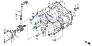 TRX400EX FOURTRAX 400 EX drawing RIGHT CRANKCASE COVER