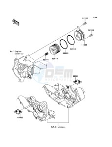 KFX450R KSF450BEF EU drawing Oil Filter