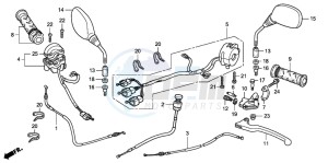 CBR125RS drawing HANDLE LEVER/SWITCH/CABLE (CBR125R/RS/RW5/RW6/RW8)