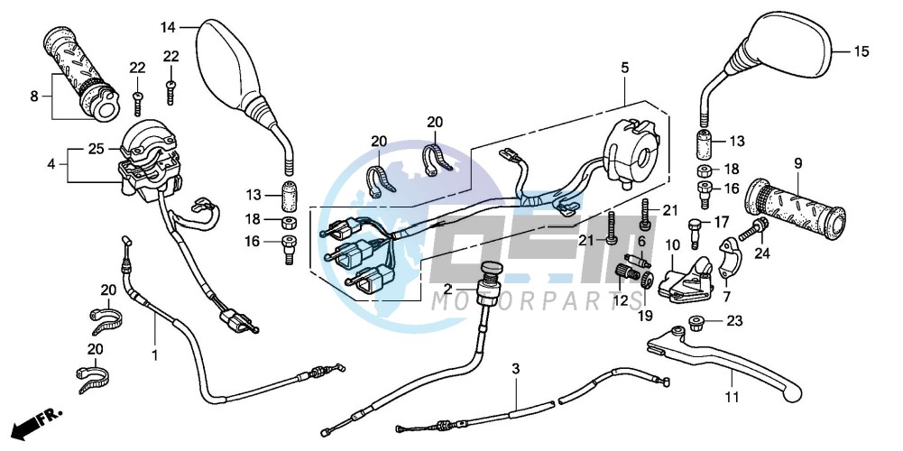 HANDLE LEVER/SWITCH/CABLE (CBR125R/RS/RW5/RW6/RW8)