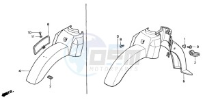 PK50 WALLAROO drawing FRONT FENDER