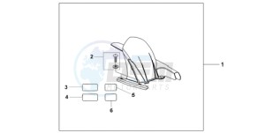 CB600FA9 Australia - (U / ABS) drawing HUGGER PEARL PEARL COOL WHITE