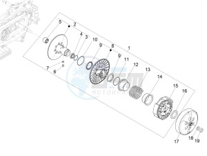 GTS 300 HPE 4T-4V IE ABS E4 (NAFTA) drawing Driven pulley