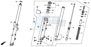 VFR800A drawing FRONT FORK