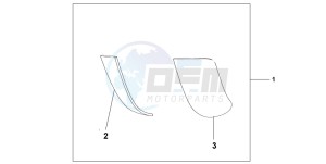 ST1300 drawing PANNIER SCUFF PAD SET