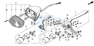 NV600C drawing TAILLIGHT (VT600C/CD)