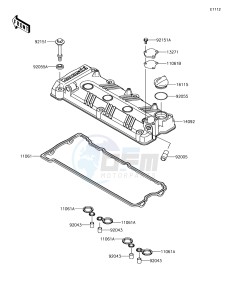 JET SKI SX-R JS1500AHF EU drawing Cylinder Head Cover