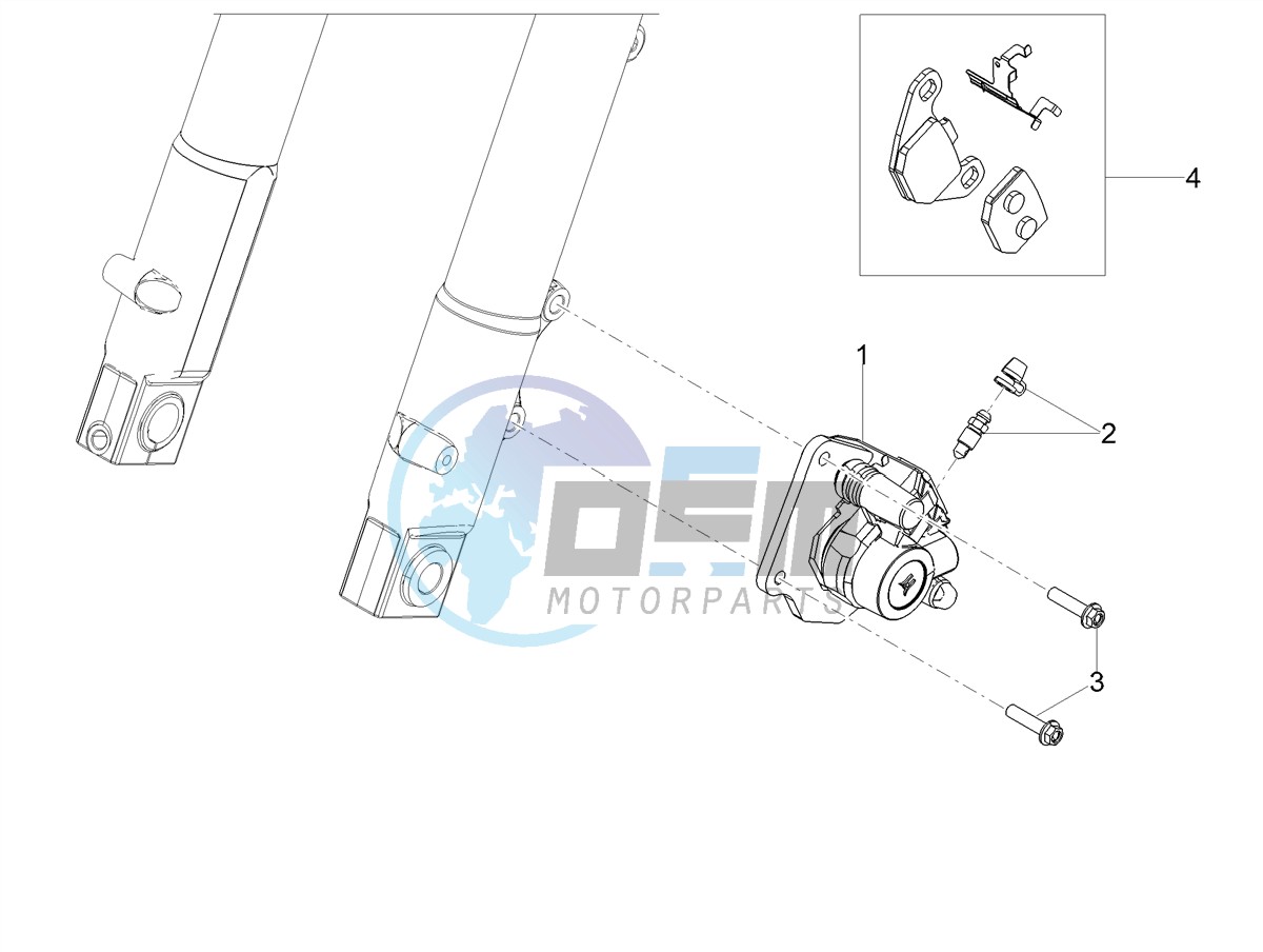 Front brake caliper