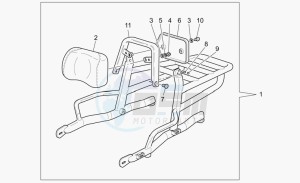 California 1100 Stone - Metal PI EV/EV Touring PI drawing Luggage rack