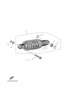 XSR900 MTM890 (BEA1) drawing REAR SUSPENSION