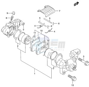 GS500 (P19) drawing REAR CALIPER