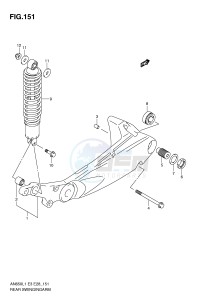 AN650 (E3-E28) Burgman drawing REAR SWINGING ARM