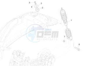 PRIMAVERA 50 4T-3VS E4 (EMEA) drawing Rear suspension - Shock absorber/s