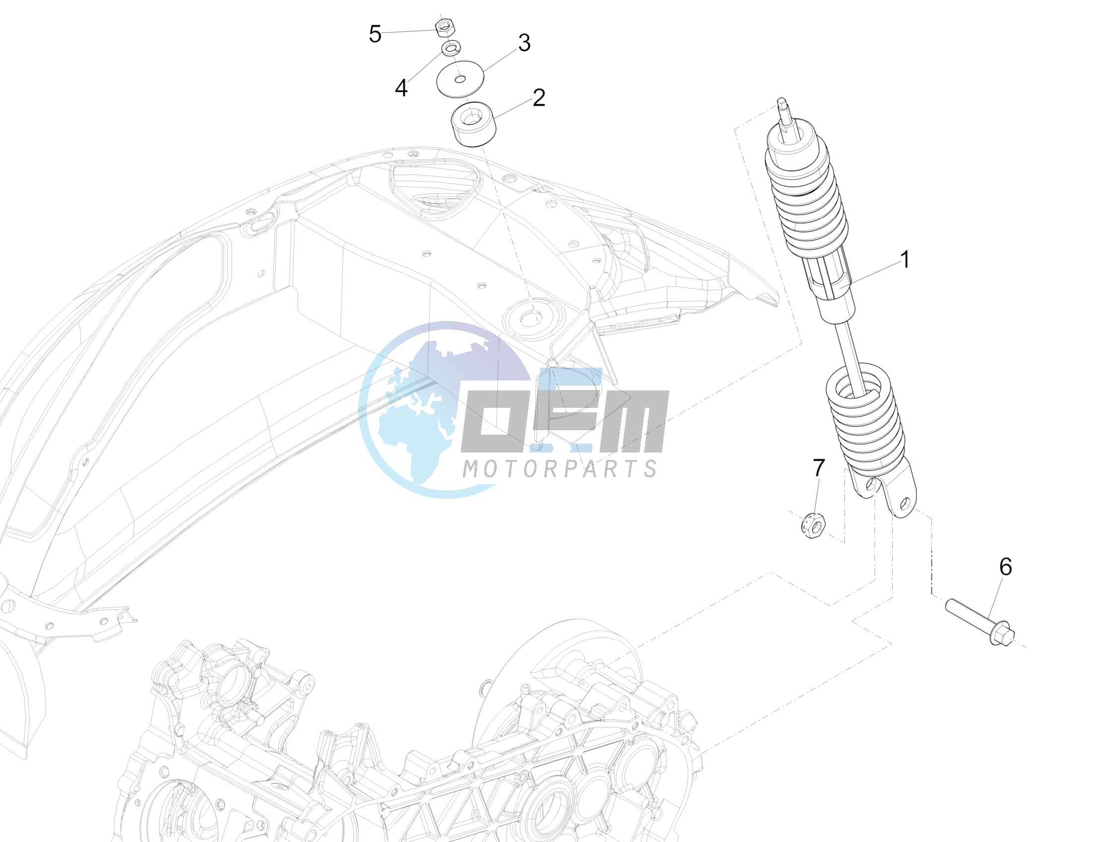 Rear suspension - Shock absorber/s