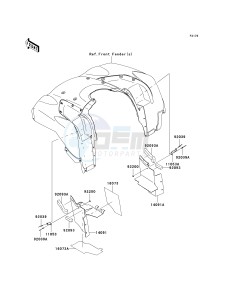 KVF 750 D [BRUTE FORCE 750 4X4I] (D8F-D9F) D8F drawing FLAP